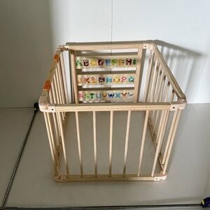 Wooden Alphabet Playpen for Kids